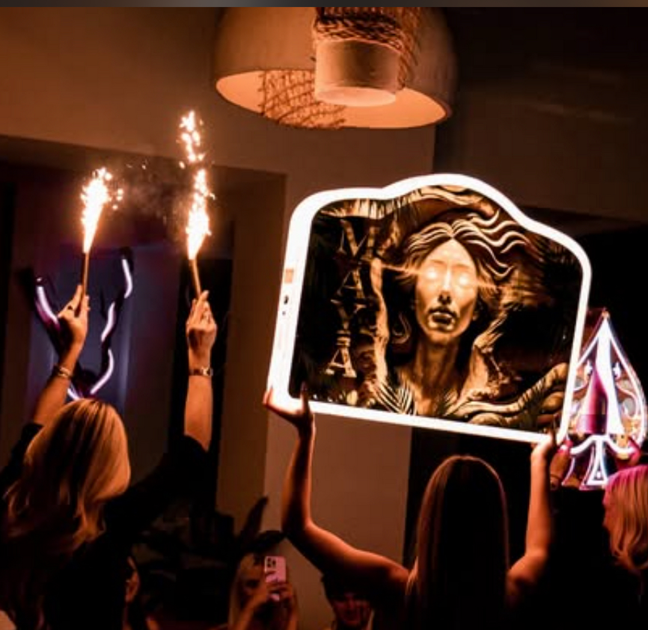 Maya Dayclub + Nightclub in Old Town Scottsdale at night